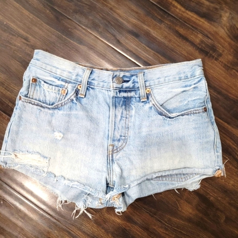 Levis 501 denim 5 button fly shorts